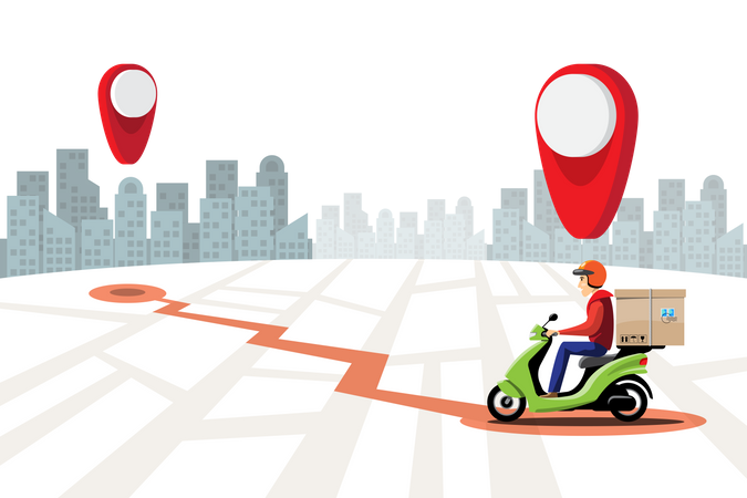 Delivery Tracking Service  Illustration