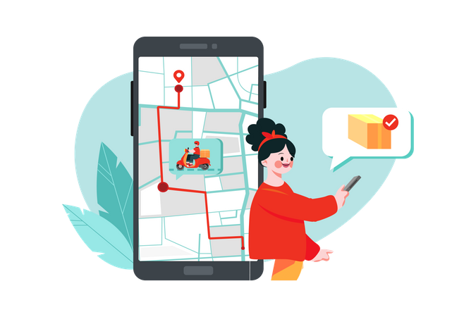 Delivery tracking service  Illustration