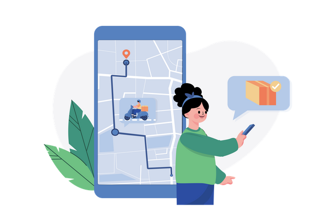 Delivery tracking service  Illustration