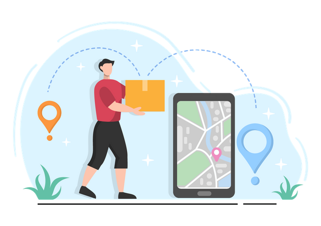 Delivery Tracking Service  Illustration