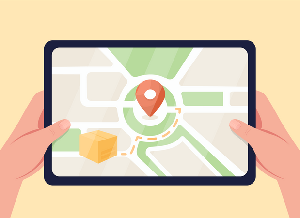 Delivery tracking service  Illustration