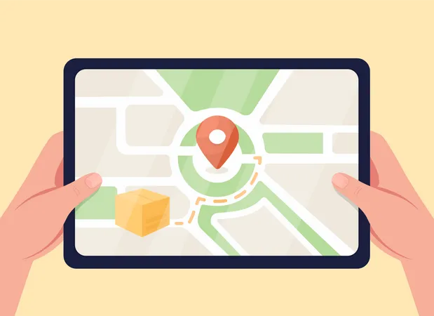 Delivery tracking service  Illustration