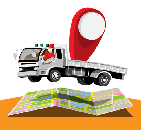 Delivery Transportation  Illustration