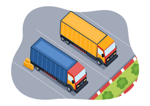 Delivery Transportation service Illustration