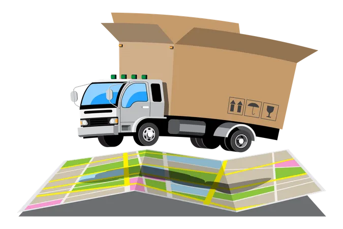 Delivery truck Illustration