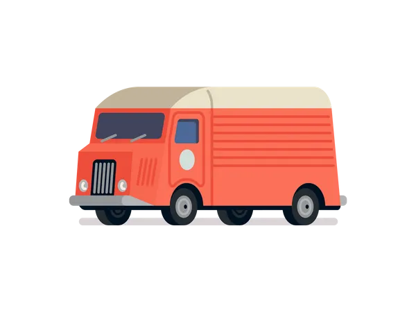 Delivery Truck Front Illustration