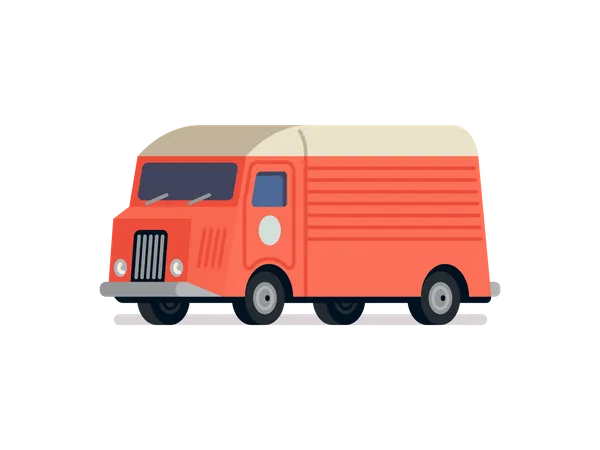 Delivery Truck Front  Illustration