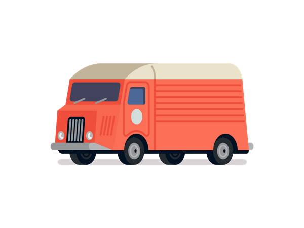Delivery Truck Front  Illustration