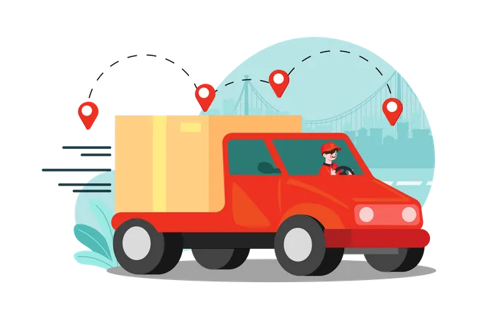 Delivery Truck  Illustration