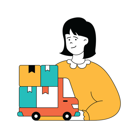 Delivery truck  Illustration