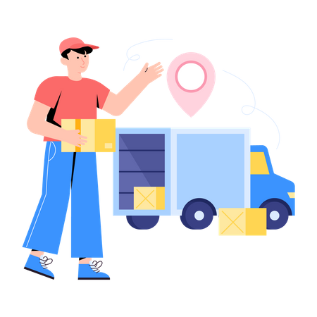 Delivery Truck  Illustration