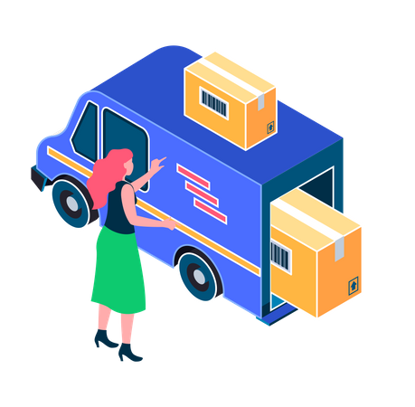 Delivery truck  Illustration