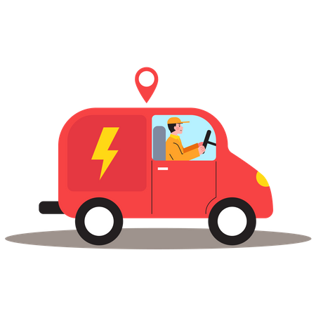 Delivery van  Illustration