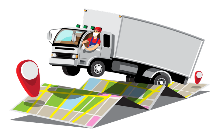 Delivery vehicle Illustration