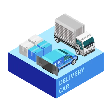 Delivery vehicles  Illustration