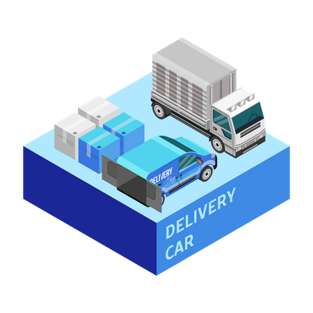 Delivery vehicles  Illustration