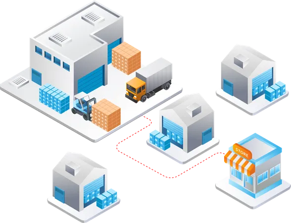 Delivery warehouse  Illustration