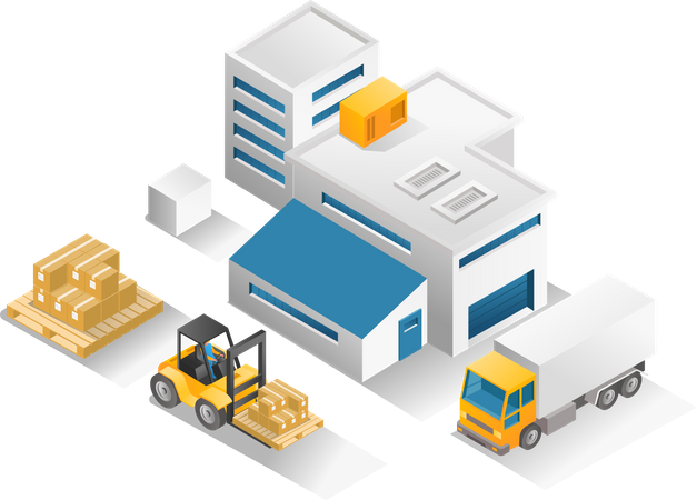 Delivery warehouse  Illustration