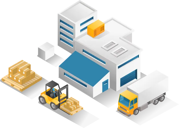 Delivery warehouse  Illustration