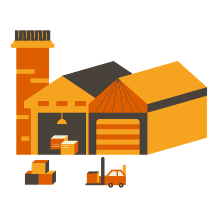 Delivery Warehouse  Illustration