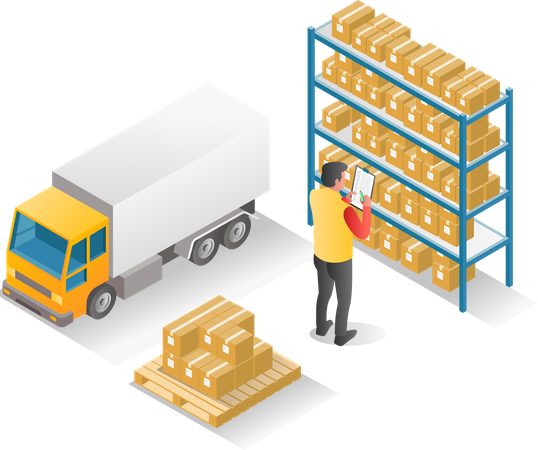 Delivery warehouse  Illustration