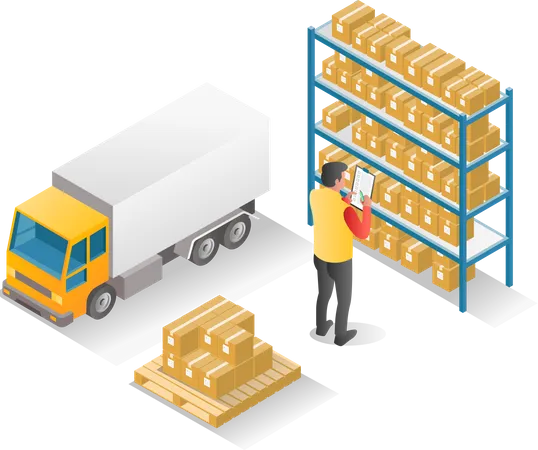 Delivery warehouse  Illustration