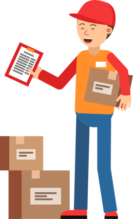 Delivery with delivery consignment  Illustration