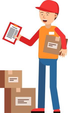 Delivery with delivery consignment Illustration
