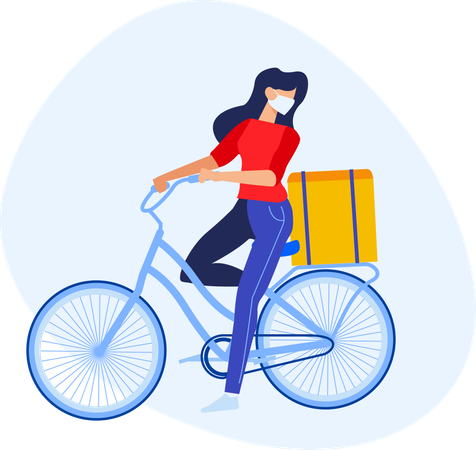 Delivery woman  Illustration