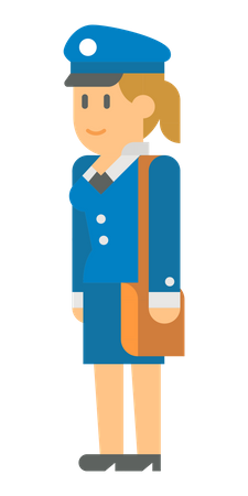 Delivery woman  Illustration