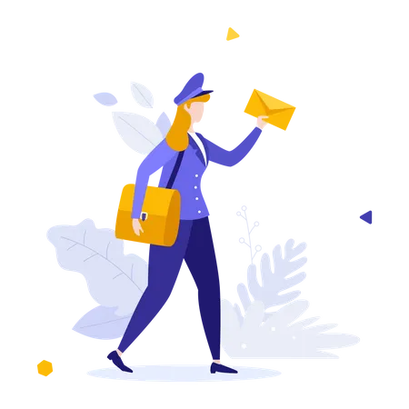 Delivery Woman Illustration