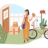 delivery woman illustrations free