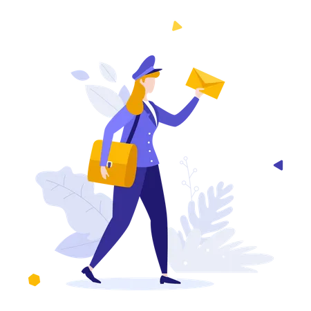 Delivery Woman  Illustration