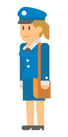 Delivery woman  Illustration