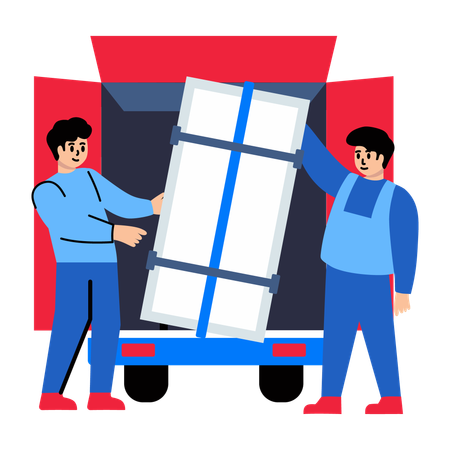 Delivery Worker Hold parcel  Illustration