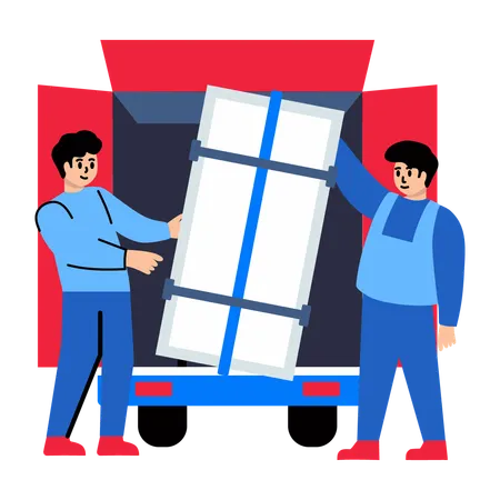 Delivery Worker Hold parcel  Illustration