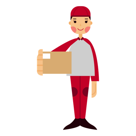 Deliveryman with package  Illustration