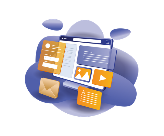 Demande de compte personnel sur site Web  Illustration