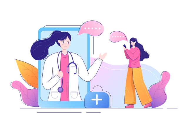 Demande médicale en ligne  Illustration
