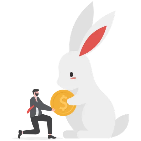 Créer une entreprise pendant l'année du lapin  Illustration