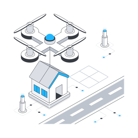 Déménagement immobilier  Illustration