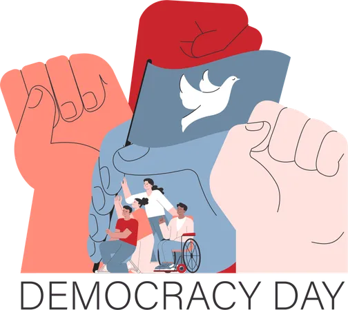 Democracy day celebration  Illustration