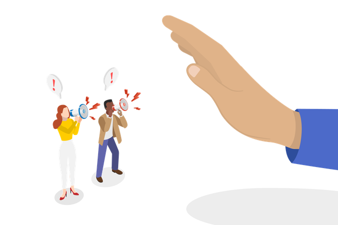 Democratic Thoughts Expression Rights  Illustration