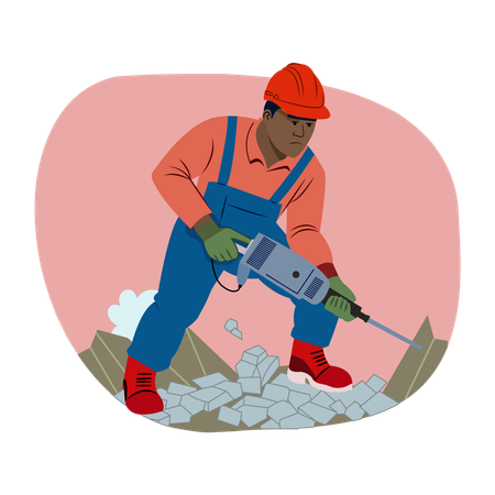 Demolition Worker  Illustration