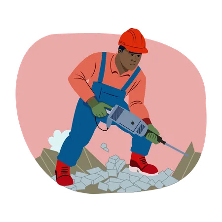 Demolition Worker  Illustration