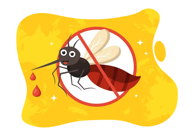 World Mosquito Day Vector Illustration On 20 August With Midge Can Cause Dengue Fever And Malaria In Flat Cartoon Hand Drawn Background Templates イラスト