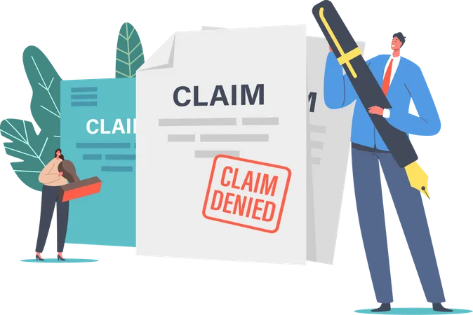 Denied Insurance  Illustration