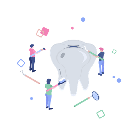 Dental care  Illustration