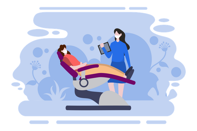 Dental checkup  Illustration