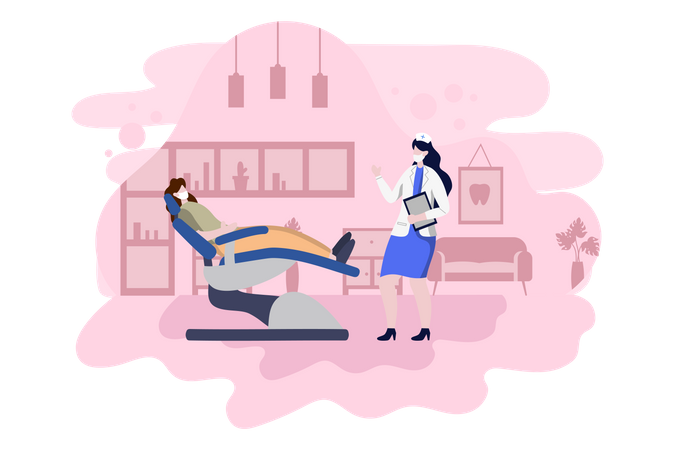 Dental checkup  Illustration